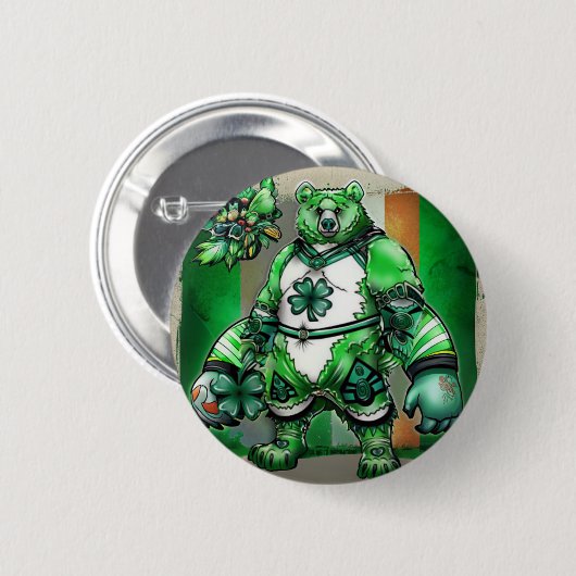 Badge Rond 5 Cm Embrassez l'Esprit d'Irlande Saint Patrick's Day (Devant & derrière)