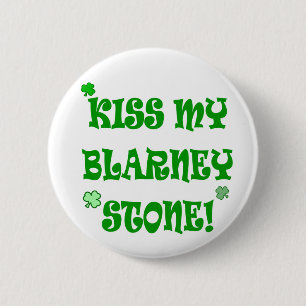 Badge Rond 5 Cm Embrassez mes boutons d'Irlandais de pierre de