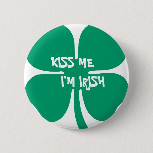 Badge Rond 5 Cm Embrassez-moi, je suis irlandais (Devant)