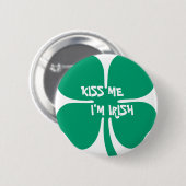 Badge Rond 5 Cm Embrassez-moi, je suis irlandais (Devant & derrière)