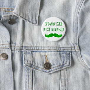 Badge Rond 5 Cm Embrassez-moi, je suis Irlandais boutons drôles de