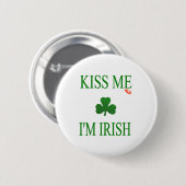 Badge Rond 5 Cm Embrassez-moi l'Irlandais Im (Devant & derrière)