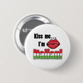 Badge Rond 5 Cm Embrassez-moi que je suis italien (Devant & derrière)