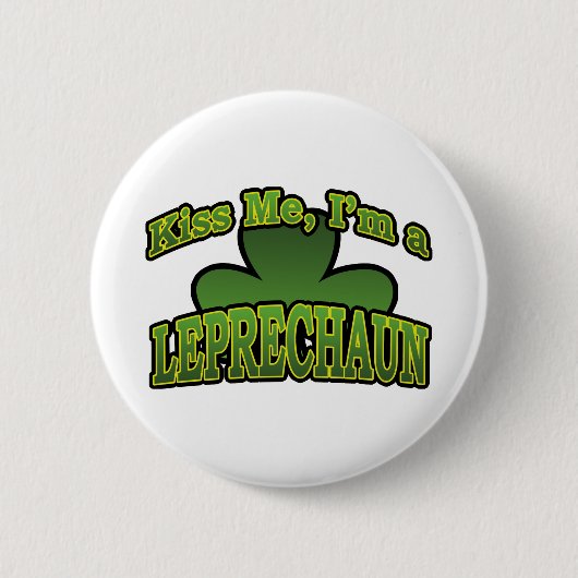 Badge Rond 5 Cm Embrassez-moi que je suis un bouton de lutin (Devant)