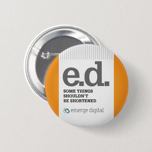 Badge Rond 5 Cm Émergent Digitals - courtes (Devant & derrière)