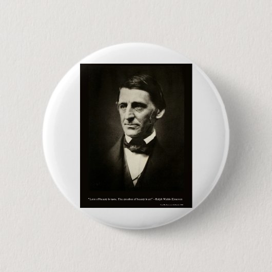 Badge Rond 5 Cm Emerson Love Of Beauty Is Taste Love Citations Cad (Devant)
