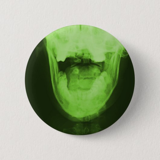 Badge Rond 5 Cm Émission X 3 - Vert radioactif (Devant)