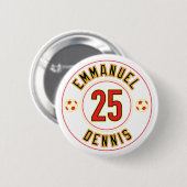 Badge Rond 5 Cm Emmanuel Dennis 25 (Devant & derrière)