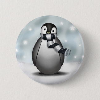 Badge Rond 5 Cm Emmy le pingouin d'empereur - bouton