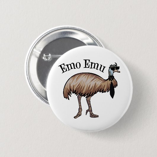 Badge Rond 5 Cm Emo Emu (Devant & derrière)