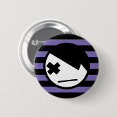 Badge Rond 5 Cm emo sur les rayures 1 (Devant & derrière)