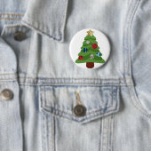 Badge Rond 5 Cm emoji christmas tree (En situation)