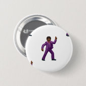 Badge Rond 5 Cm Emoji Dancing Man (Devant & derrière)