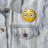 Badge Rond 5 Cm Emoji du visage rouillé (En situation)