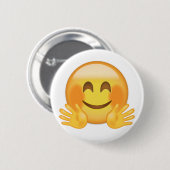 Badge Rond 5 Cm Emoji Face Encombrant (Devant & derrière)