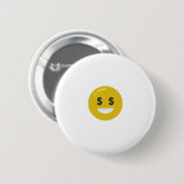 Badge Rond 5 Cm emoji oeil argent (Devant & derrière)