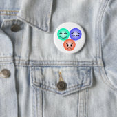 Badge Rond 5 Cm Emoji sentiments avec des citations heureuses, tri (En situation)