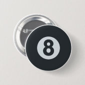 Badge Rond 5 Cm Emoji Twitter - Eight ball Pool (Devant & derrière)
