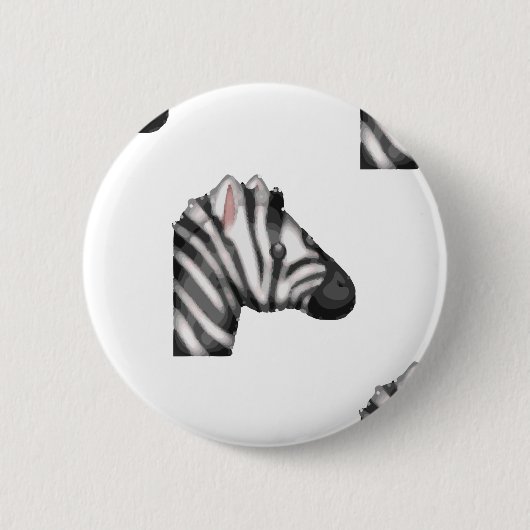 Badge Rond 5 Cm emoji zebra (Devant)