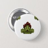 Badge Rond 5 Cm emoji zombie (Devant & derrière)