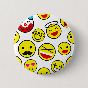 Badge Rond 5 Cm emojis de clown drôles