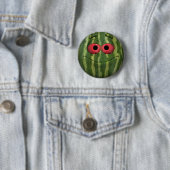 Badge Rond 5 Cm Emoticon de pastèque (En situation)