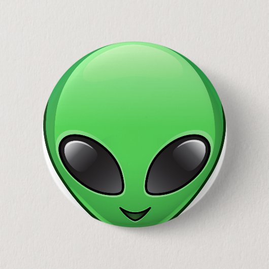 Badge Rond 5 Cm émoticône alien (Devant)
