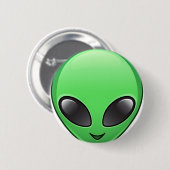 Badge Rond 5 Cm émoticône alien (Devant & derrière)