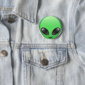 Badge Rond 5 Cm émoticône alien (En situation)