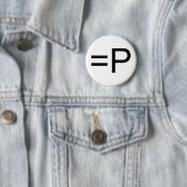 Badge Rond 5 Cm Émoticône drôle de visage ! (En situation)