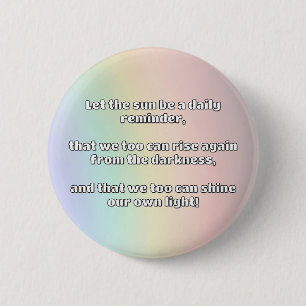 Badge Rond 5 Cm Empath Shine Positive Encouragement Citation