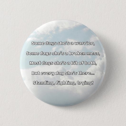 Badge Rond 5 Cm Empath Strength Positive Citation Encouragement (Devant)
