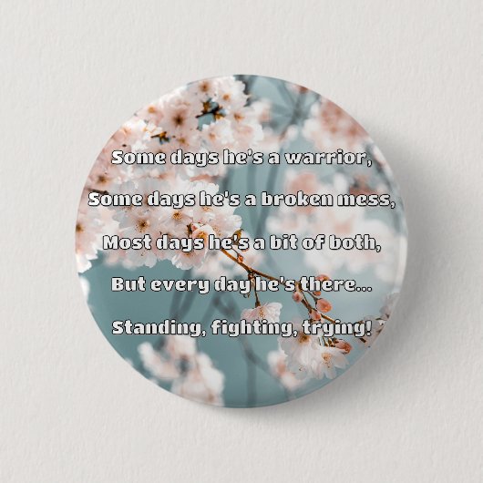 Badge Rond 5 Cm Empath Strength Positive Citation Encouragement (Devant)