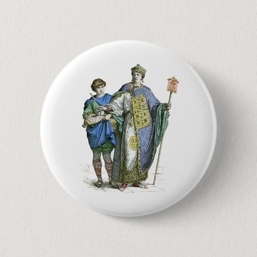 Badge Rond 5 Cm Empereur bizantin (Devant)