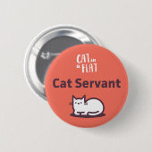 Badge Rond 5 Cm Employé de chat (Devant & derrière)