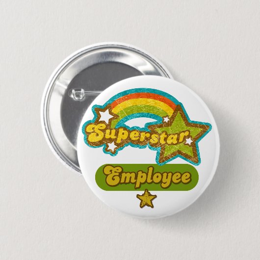 Badge Rond 5 Cm Employé de superstar (Devant & derrière)