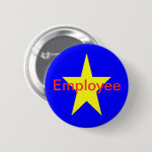 Badge Rond 5 Cm Employé d'étoile (Devant & derrière)