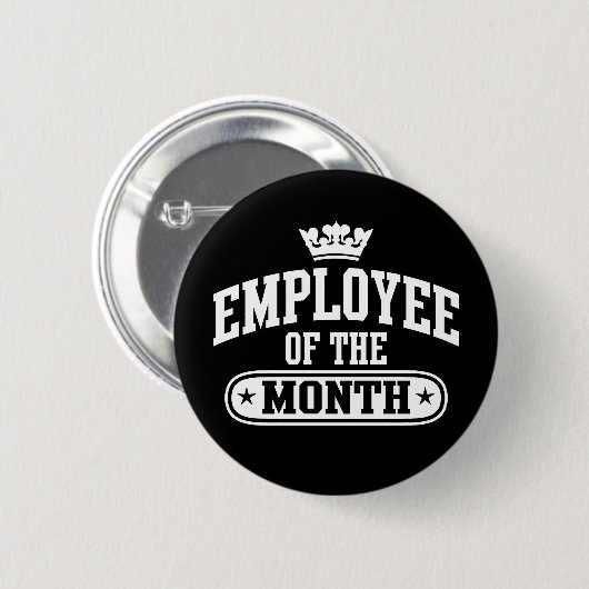 Badge Rond 5 Cm Employé du mois (Devant & derrière)