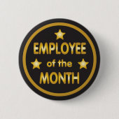 Badge Rond 5 Cm Employé du mois des étoiles d'or (Devant)