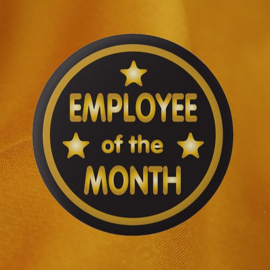 Badge Rond 5 Cm Employé du mois des étoiles d'or
