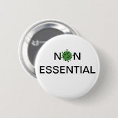 Badge Rond 5 Cm Employé non essentiel (Devant & derrière)