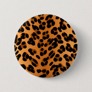 Badge Rond 5 Cm Empreinte de léopard