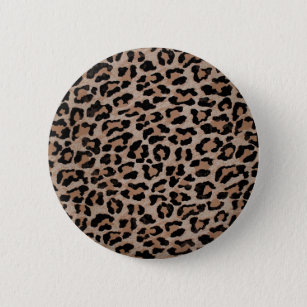 Badge Rond 5 Cm empreinte de léopard cheetah