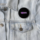 Badge Rond 5 Cm Empreinte de léopard de ruban violet du guerrier d (En situation)