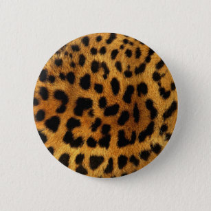 Badge Rond 5 Cm empreinte de léopard girly de guépard animal