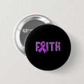 Badge Rond 5 Cm Empreinte de léopard Purple Ribbon FAIM Drogue ove (Devant & derrière)