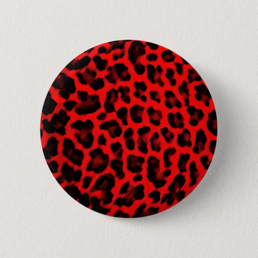 Badge Rond 5 Cm Empreinte de léopard rouge (Devant)
