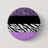 Badge Rond 5 Cm Empreinte de léopard, Zebra Print, Poster de anima (Devant)