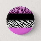 Badge Rond 5 Cm Empreinte de léopard, Zebra Print, Poster de anima (Devant)