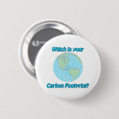 Badge Rond 5 Cm Empreinte de pas de carbone (Devant & derrière)
